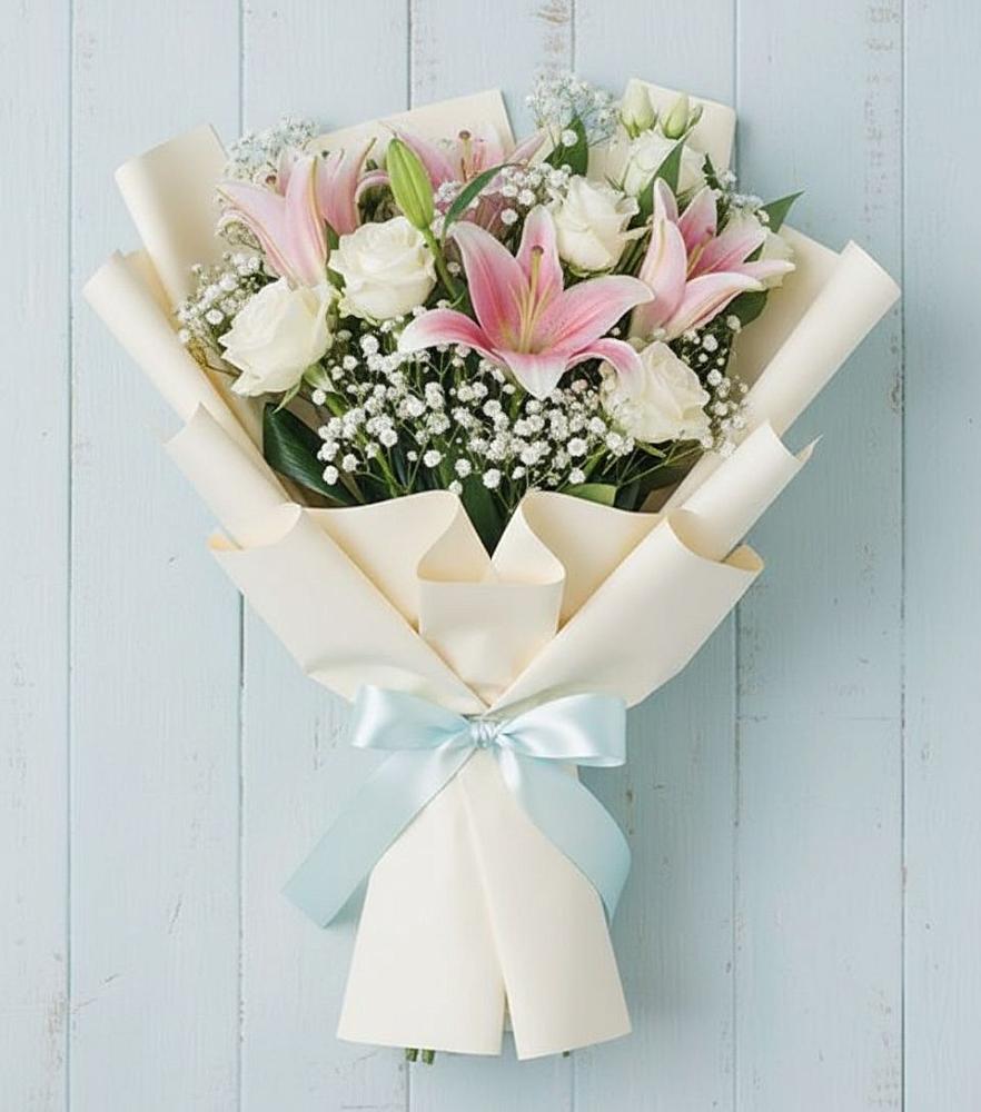 Букет цветов из: Лилии в Янино 1