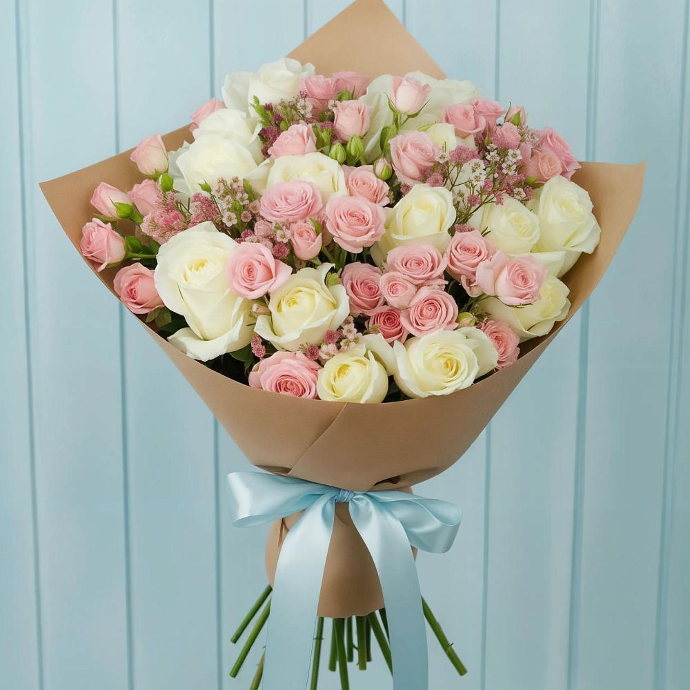 Букет цветов из: Розы в Янино 1