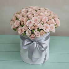 Цветочная композиция из Розы в шляпной коробке #REPLACE_PRED# Янино 1