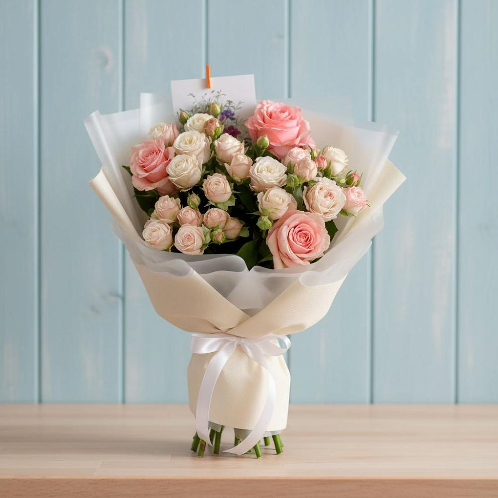 Букет цветов из: Розы в Янино 1