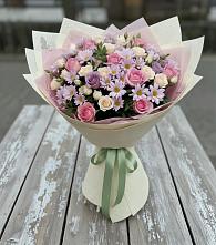 Букет цветов из:  Розы и Хризантемы #REPLACE_PRED# Янино 1