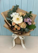 Букет цветов из:  Герберы и Хризантемы в Янино 1