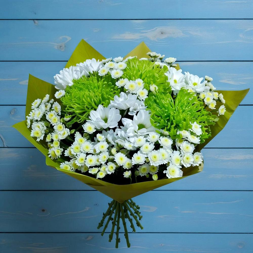 Букет цветов из: Хризантемы в Янино 1
