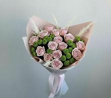 Букет цветов из:  Розы и Хризантемы в Янино 1