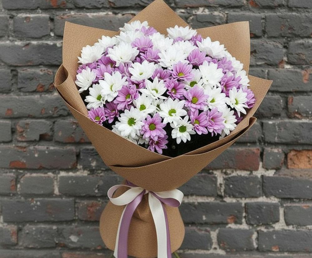 Букет цветов из: Хризантемы в Янино 1