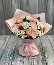 Букет цветов из:  Гвоздики, Розы и Хризантемы в Янино 1