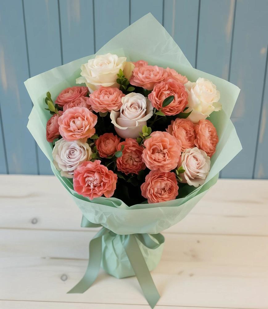 Букет цветов из: Розы в Янино 1