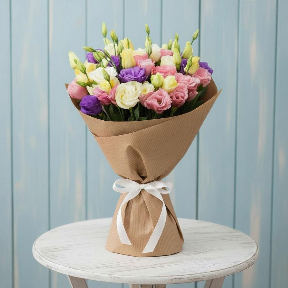 Букет цветов из: Лизиантусы в Янино 1