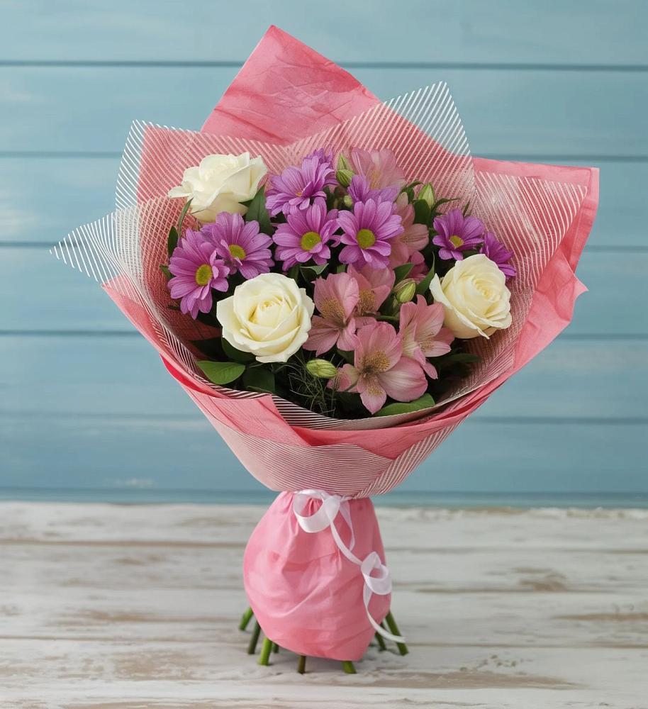 Букет цветов из: Герберы в Янино 1